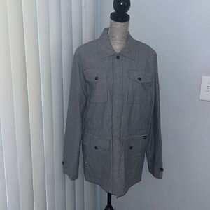 QUICKSILVER Men’s Size Small Gray cotton Pocket Jacket NWOT